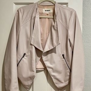 BB Dakota Faux Leather Pink Moto Jacket // Sz Small